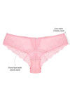 Zivame Low Waist Cheeky Lace Brief-Pink — thumbnail 8