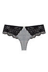 Zivame Contrast Trim Geometric Printed Low Rise Thong Panty- Black — thumbnail 5