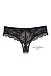 Zivame Contrast Trim Geometric Printed Low Rise Thong Panty- Black — thumbnail 6