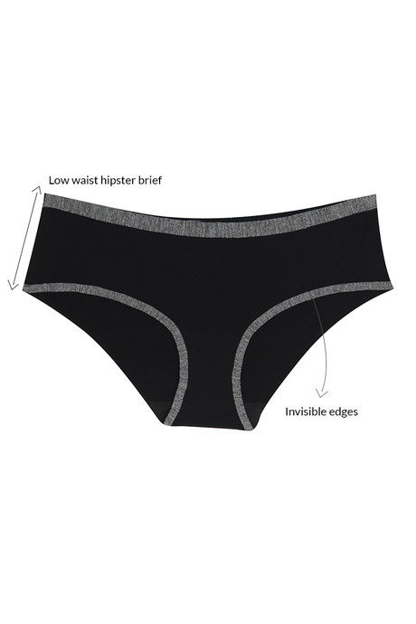 Zivame Three Fourth Coverage Low Rise Hipster Panty- Black — image 5