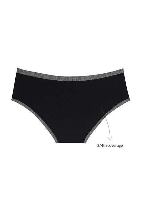 Zivame Three Fourth Coverage Low Rise Hipster Panty- Black — image 6