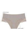 Zivame Scallop Lace Mid Rise Hipster Panty- Beige — thumbnail 5