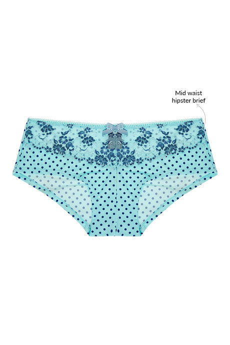 Zivame Front Lace Touch Bikini Panty- Blue  — image 6