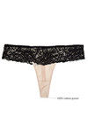 Zivame Low Waist Thong With Lace Waistband-Skin — thumbnail 6