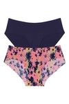 Zivame No Panty Line Laser Cut Zesty Floral N Solid Briefs (Pack of 2) — thumbnail 7