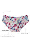 Zivame No Panty Line Laser Cut Demure Bloom N Solid Briefs (Pack of 2)- Multicolor  — thumbnail 8