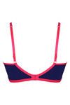 Zivame Color Block Non Padded Bra with Anti Dig Straps- Purple n Neon Pink — thumbnail 7