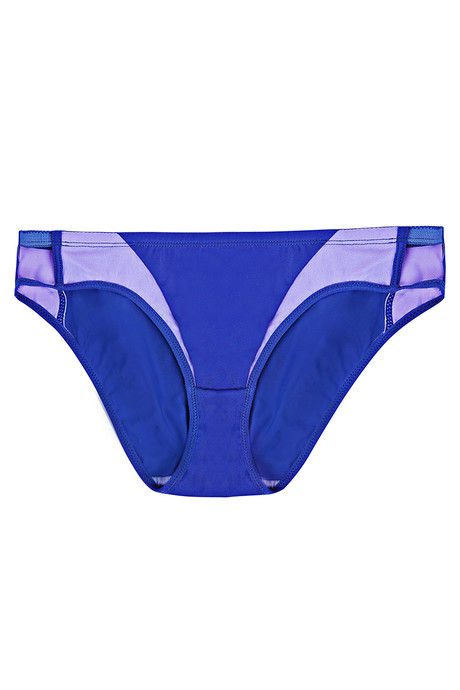 Zivame Color Block Low Waist Bikini Brief with Soft Anti Dig Elastics- Lilac n Blue — image 5