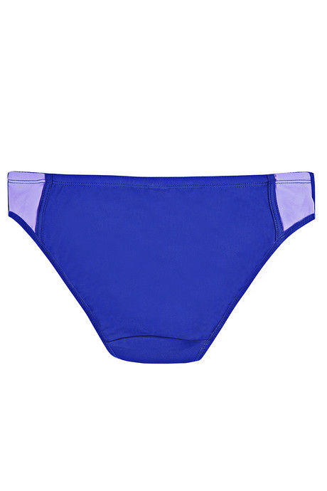 Zivame Color Block Low Waist Bikini Brief with Soft Anti Dig Elastics- Lilac n Blue — image 6