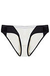 Zivame Color Block Low Waist Bikini Brief with Soft Anti Dig Elastics- Black n White — thumbnail 6