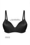 Zivame Priority Padded Wired 3/4th Coverage T-Shirt Bra-Black — thumbnail 7