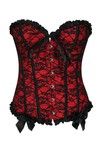 Zivame Lace Corset with Ruffles - Red — thumbnail 7