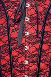 Zivame Lace Corset with Ruffles - Red — thumbnail 9