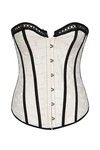 Zivame Rich Jacquard Corset- White N Black — thumbnail 5