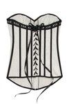 Zivame Rich Jacquard Corset- White N Black — thumbnail 6
