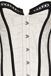 Zivame Rich Jacquard Corset- White N Black — thumbnail 7