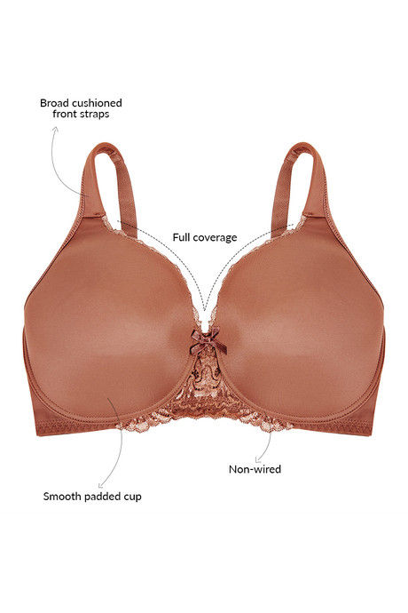 Zivame No Spill Padded Non Wired 3/4th Coverage T-Shirt Bra-Nutmeg — image 6