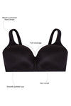 Zivame No Spill Padded Non Wired 3/4th Coverage T-Shirt Bra-Black — thumbnail 5