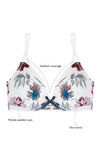 Zivame Rosette Medium Coverage Padded Wirefree Bra-Floral Print — thumbnail 7