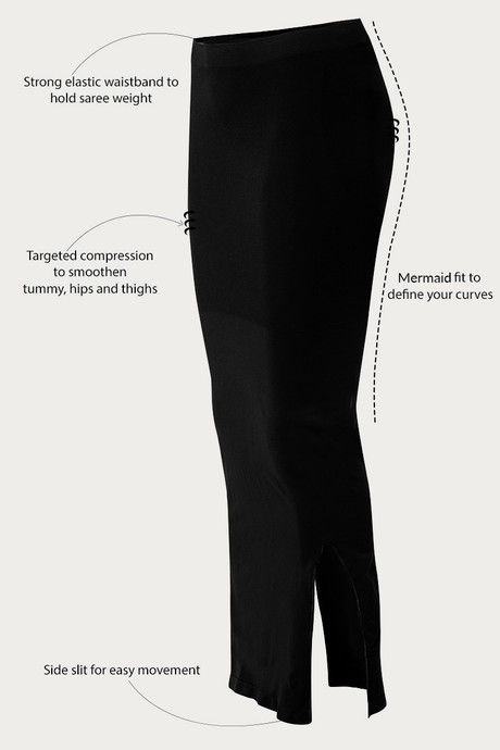 Zivame Medium Control Mermaid Saree Shapewear ™-Black — image 6