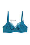 Zivame Satin Low Back Padded Balconette Bra- Mermaid Blue (A-DD) — thumbnail 6
