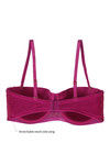 Zivame Satin Strapless Padded Balconette Bra- Mystic Magenta — thumbnail 7