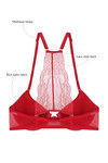 Zivame Satin Moderate Pushup Front Open Bra- Ruby Red — thumbnail 7