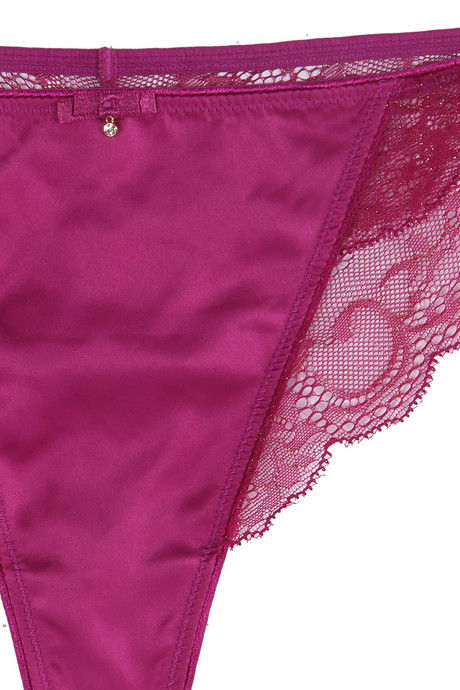 Zivame Satin Low Rise Thong Panty- Mystic Magenta  — image 7