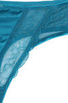 Zivame Satin Mid Rise Thong Panty- Mermaid Blue  — thumbnail 7