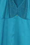 Zivame Satin Mid Thigh Length Nightdress- Mermaid Blue — thumbnail 8