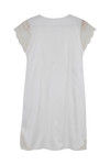 Zivame Satin Mid Thigh Length Nightdress- Pearl White — thumbnail 7