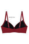 Zivame Glitter Straps Radiance Smooth Padded Wirefree T-Shirt Bra- Maroon — thumbnail 6