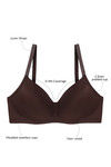 Zivame Glitter Straps Radiance Smooth Padded Wirefree T-Shirt Bra- Mocha Brown — thumbnail 5