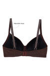 Zivame Glitter Straps Radiance Smooth Padded Wirefree T-Shirt Bra- Mocha Brown — thumbnail 6