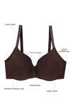 Zivame Glitter Straps Radiance Smooth Padded Wired T-Shirt Bra- Mocha Brown — thumbnail 6