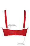 Zivame True Curv Double Layered Non Wired 3/4th Coverage Super Support Bra-Formula One Red — thumbnail 9