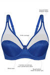 Zivame True Curv Double Layered Wired 3/4th Coverage Super Support Bra-Snorkel Blue — thumbnail 6