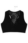 Zivame Cross Over Plunge Neckline At-Home Lace Bra- Black — thumbnail 7