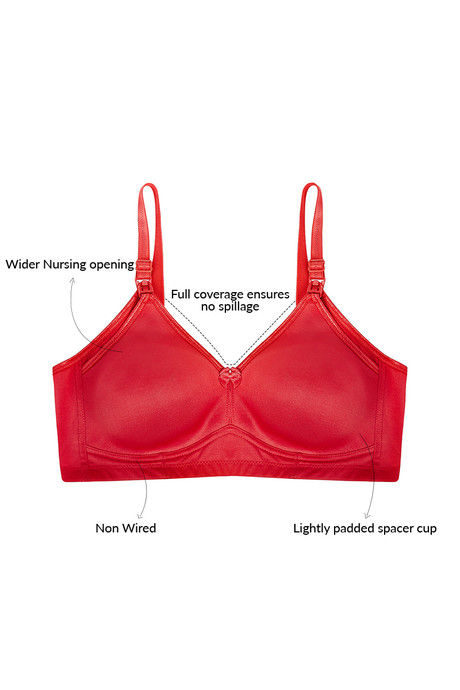 Zivame Made for Moms Non Padded Non Wired 3/4th Coverage Maternity / Nursing Bra-Coral Pink — image 7