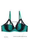 Zivame Sensuous Single Layered Non Wired Low Coverage Lace Bra-Virdis Green — thumbnail 5