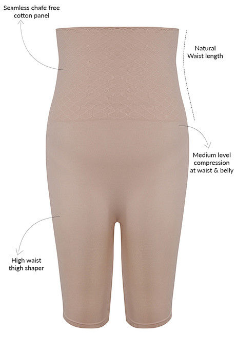 

Zivame Medium Compression Tummy Tucker Short Skin, Skins