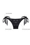 Zivame Sensuous Satin Stretch Low-rise Thong- Black — thumbnail 5