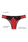 Zivame Sensuous Stain Lace Thong-Red — thumbnail 5