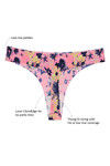 Zivame No Panty Line Laser Cut Coral Floral N Solid Thong Briefs (Pack of 2)- Multicolor — thumbnail 8