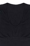 Zivame Lace Touch Slenderizing Short Sleeve Smoothening Top-Black — thumbnail 7