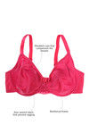 Zivame True Curv Single Layered Wired 3/4th Coverage Minimiser Bra-Bright Rose — thumbnail 5