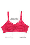 Zivame True Curv Single Layered Non Wired Full Coverage Minimiser Bra-Bright Rose — thumbnail 6