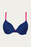 Zivame Padded Wired 3/4th Coverage T-Shirt Bra - Navy — thumbnail 6