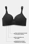 Zivame Wonderwire Padded 3/4Th Coverage T-Shirt Bra - Black — thumbnail 5