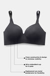 Zivame Wonderwire Padded 3/4Th Coverage T-Shirt Bra - Grey — thumbnail 5
